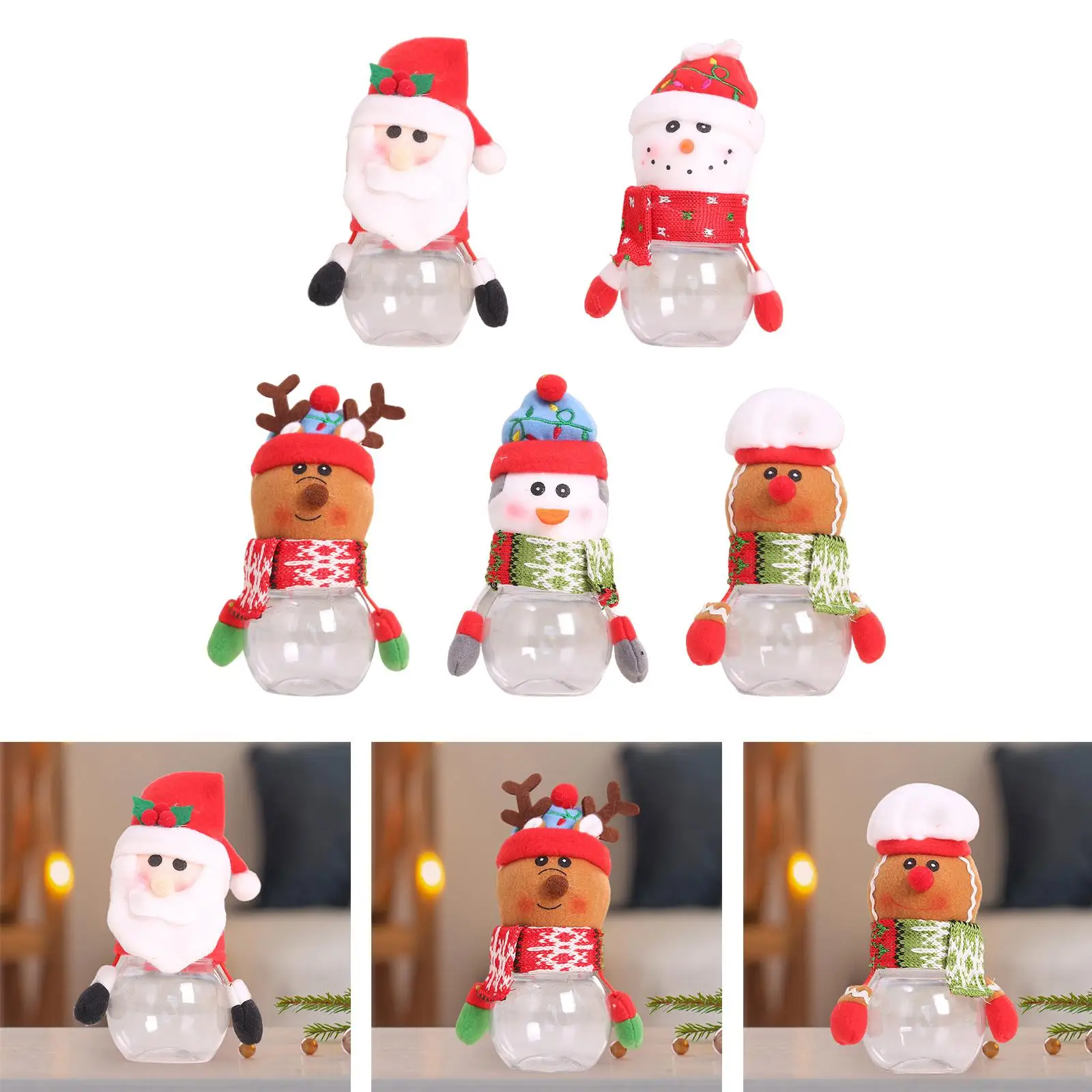 Weihnachten Süßigkeiten Glas Candy Box Süßigkeiten können vielseitige Geschenk Ornament Süßigkeiten Aufbewahrung sglas Keksdose für Home Party Urlaub Küche