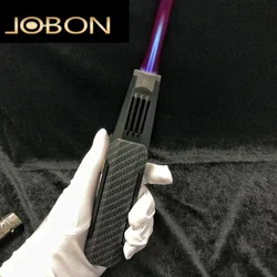 JOBON Metal Outdoor Windproof Turbine Torch Spray Gun Blue Red High-Flame Butane Gas Lighter BBQ Tool Welding Kitchen Men's Gift