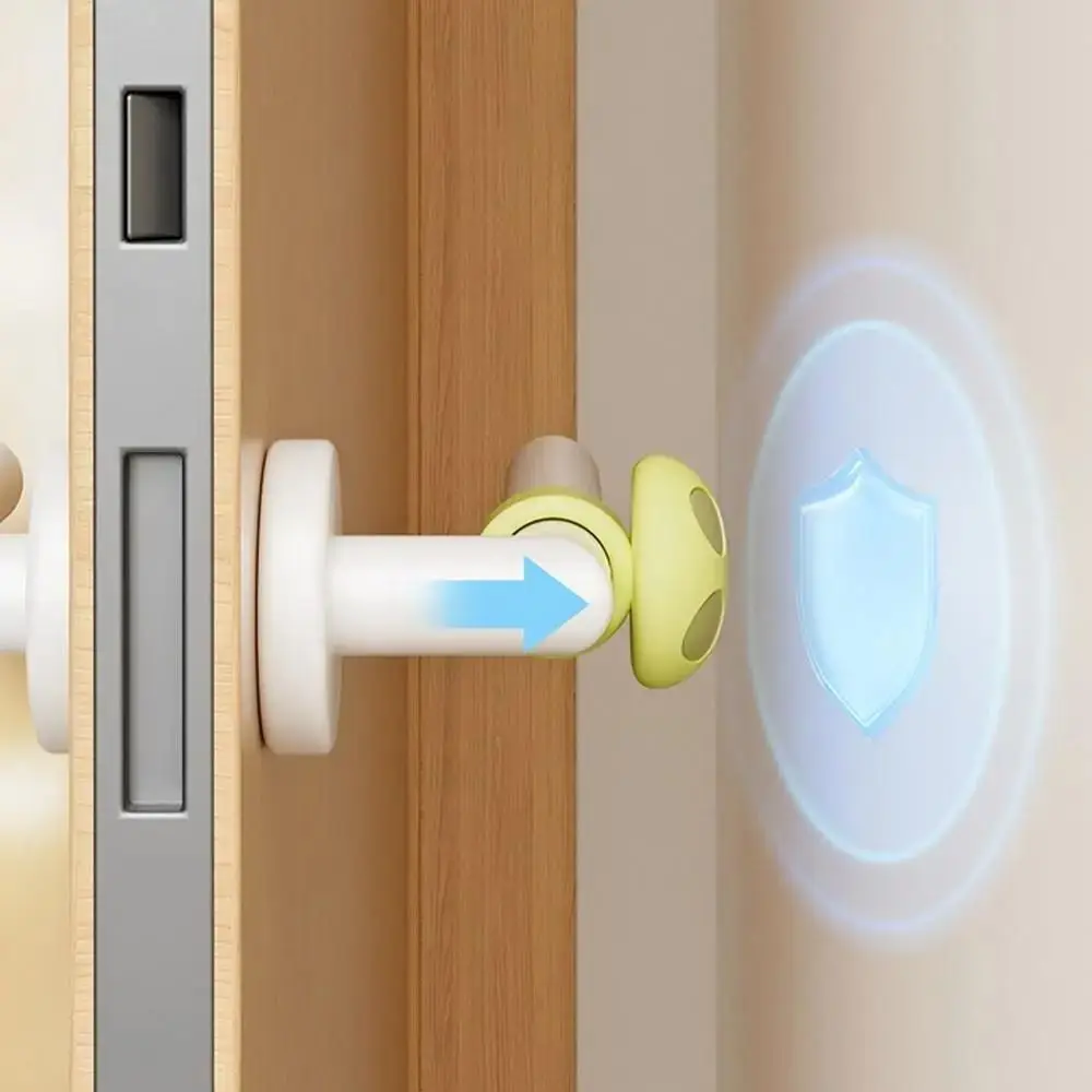 Protector de pared de silicona anticolisión para puerta, pomo de puerta antiestático, cuenta de silicona antigolpes, 4 Uds.