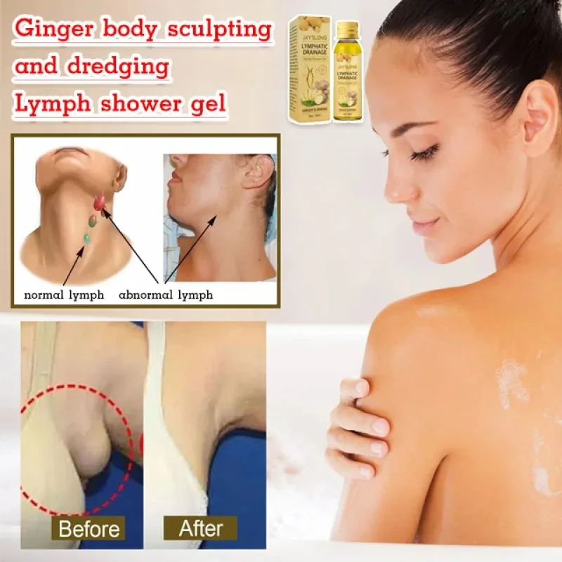 Ginger Body Shaping Shower Gel Reduces Lymphatic Softens Skin Tightens Waistand Cleanses Lazy People