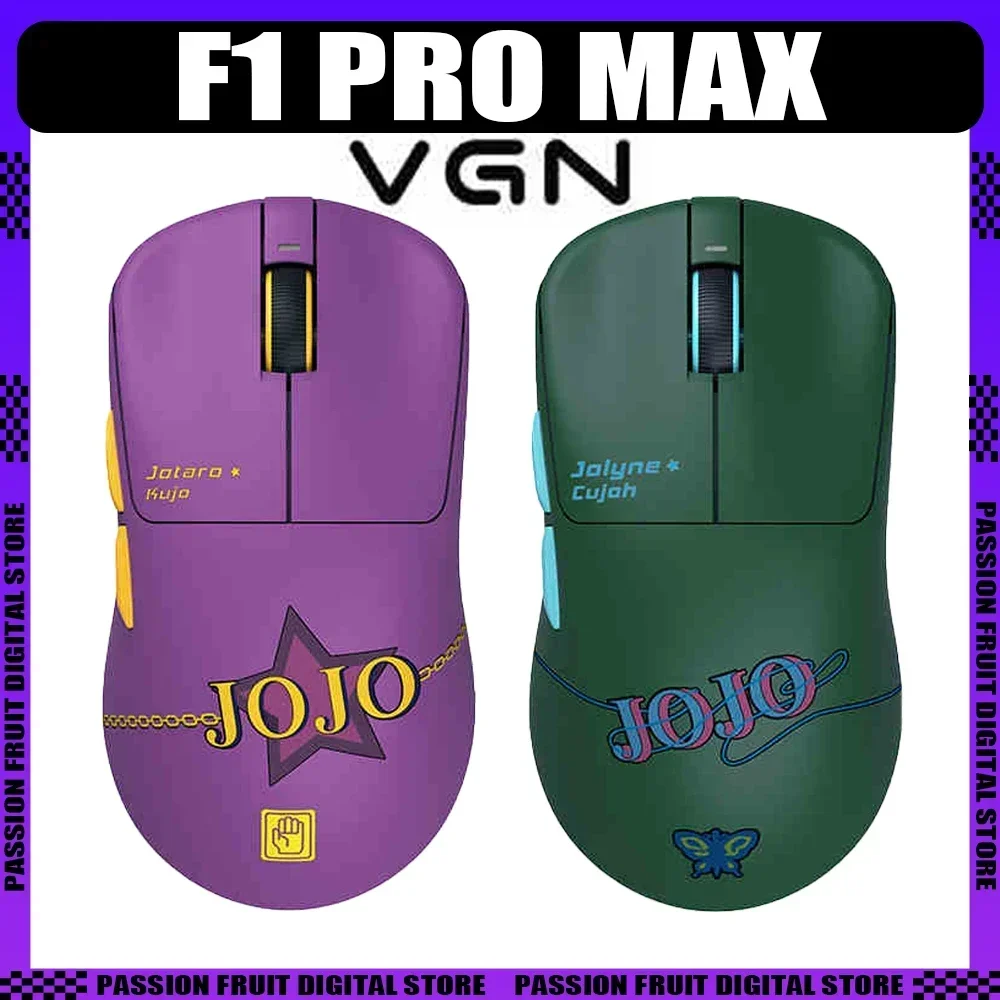 

Беспроводная мышь VGN Dragonfly F1 PRO MAX JoJo совместимая PAW3395 игровая мышь для киберспорта с низкой задержкой, легкие аксессуары для ПК и геймеров