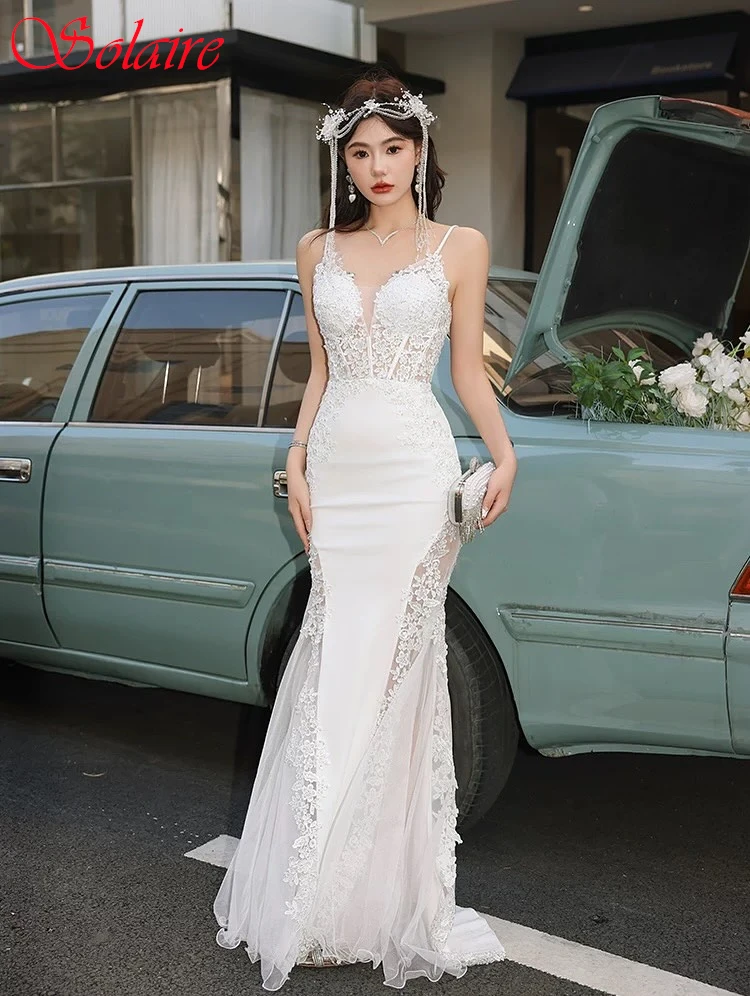 

Customized Mermaid V-Neck Elegant Formal Evening Dress Classic Fashion Party Gowns Delicate Temperament High Quality Prom Dress