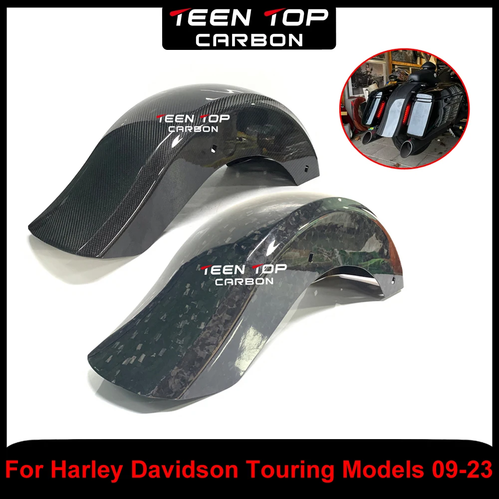 

Forged Carbonfiber For Harley Davidson Touring Models Rear Mudguard Motorcycle Real Carbon Fender Cover For Harley 2009-2023