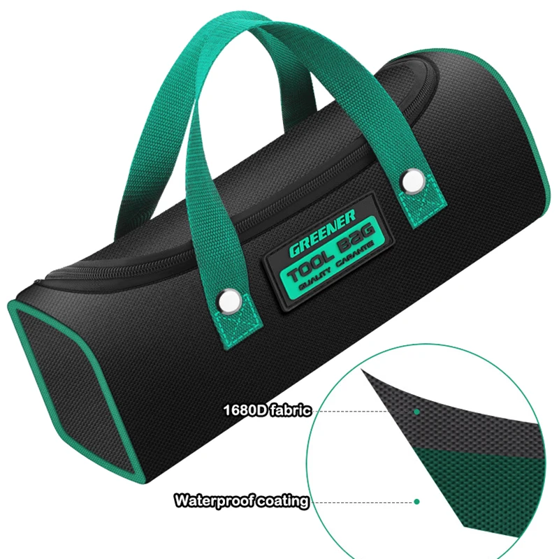 Kit de herramientas multifuncionales de mano, bolsa de almacenamiento portátil de tela Oxford gruesa, impermeable y resistente al desgaste