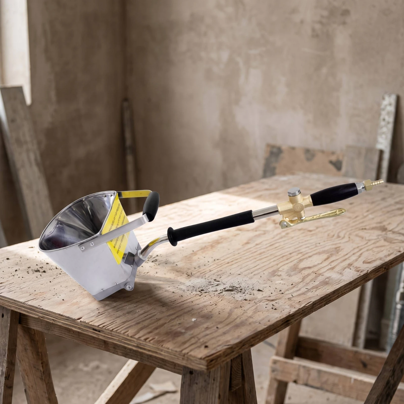 Cement Mortar Spray Long-Lasting Cement Spray with Hopper Pneumatic Mortar Sprayer Uniform for Plasterers, Construction Sites