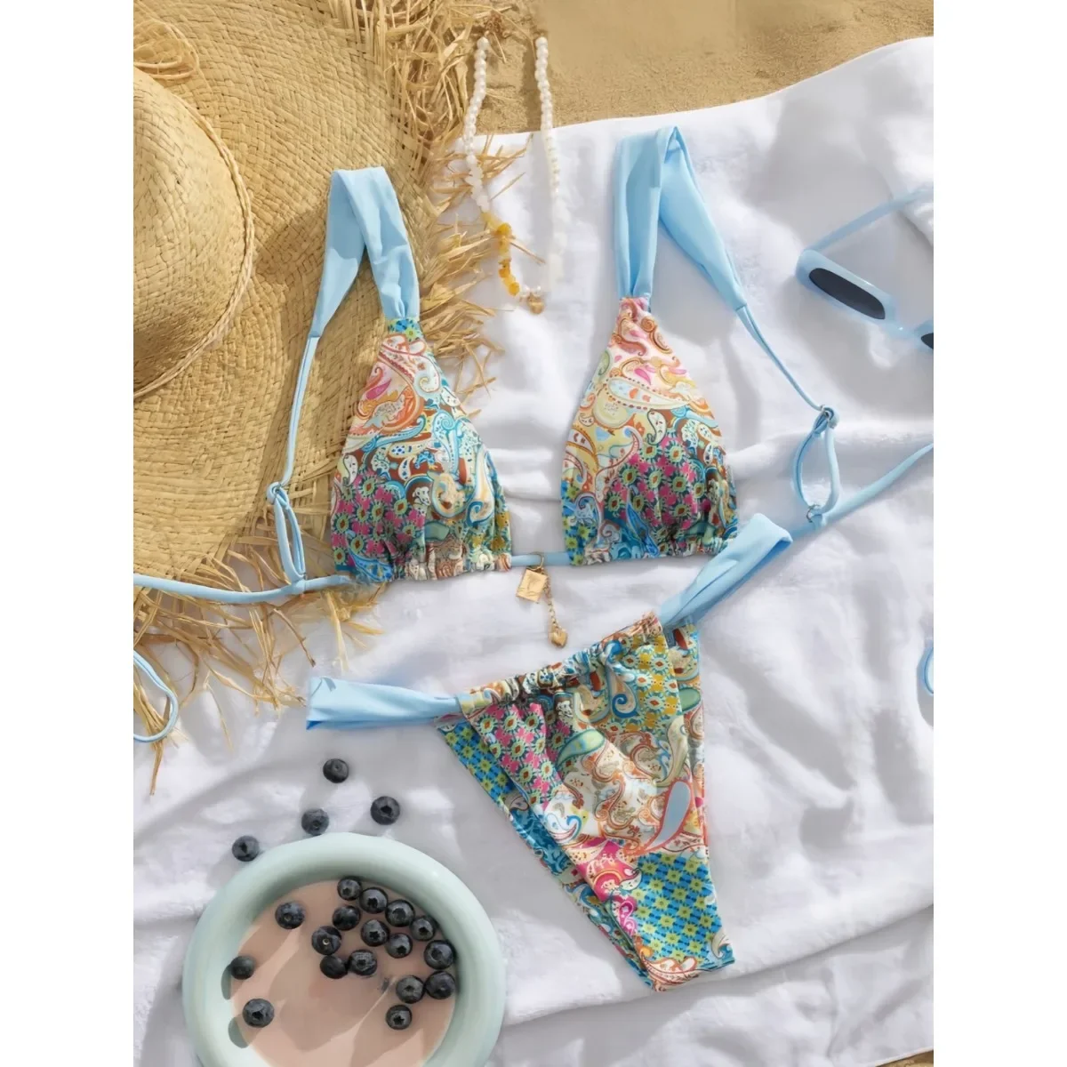

Printed Bikini Split Sexy Women Swimsuit Bikini Beach Vacation