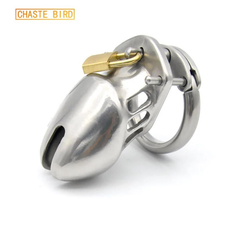 

CHASTE BIRD 316L Medical grade Stainless Steel Metal Male Belt Chastity Device Small Cock Cage Penis Ring Sex Toy BDSM A249