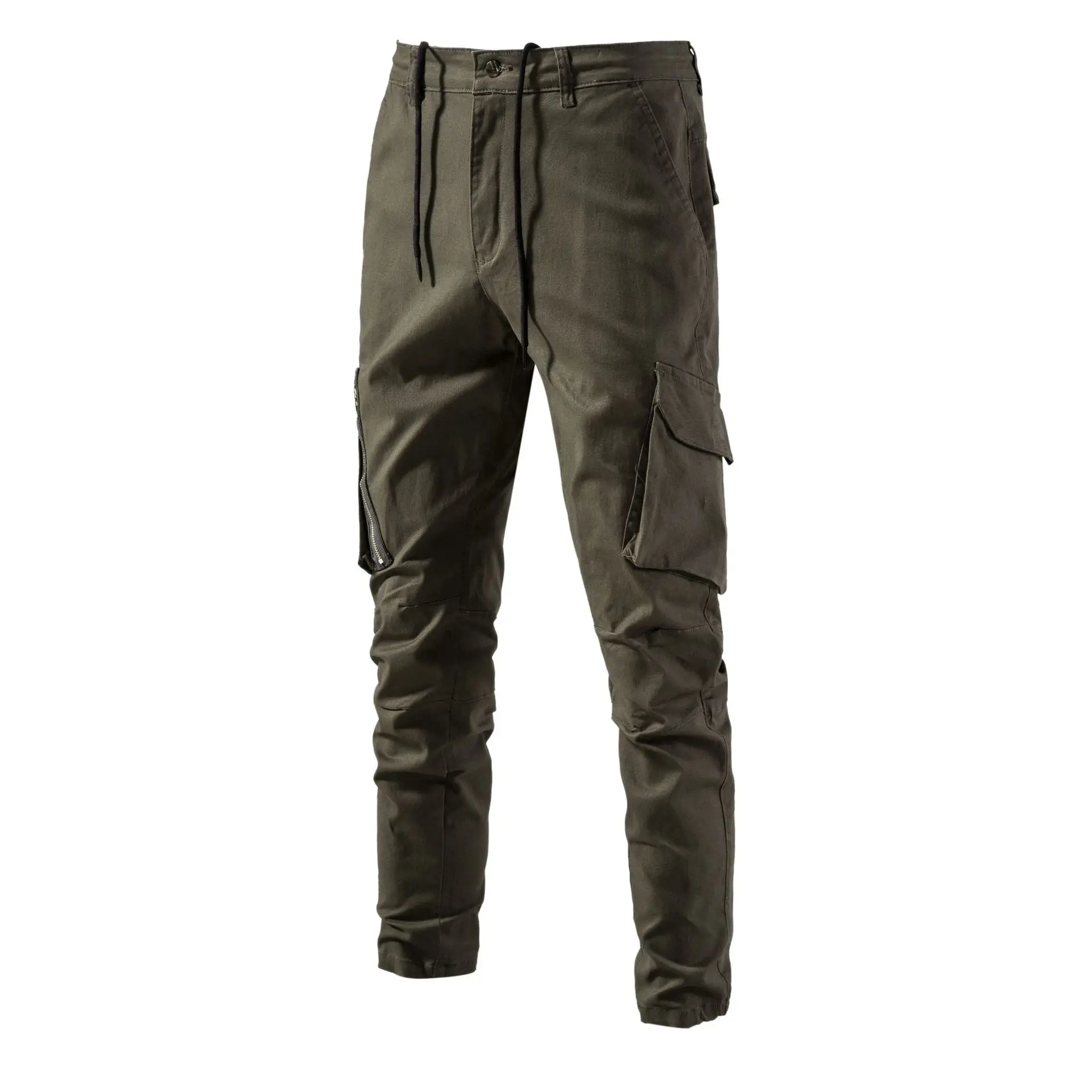 Pantalon Cargo FJM pour Homme, Streetwear Décontracté, Multi-Poches, Fermeture Éclair, Haute Qualité, Automne, Hiver, 100% Coton, Nouveau