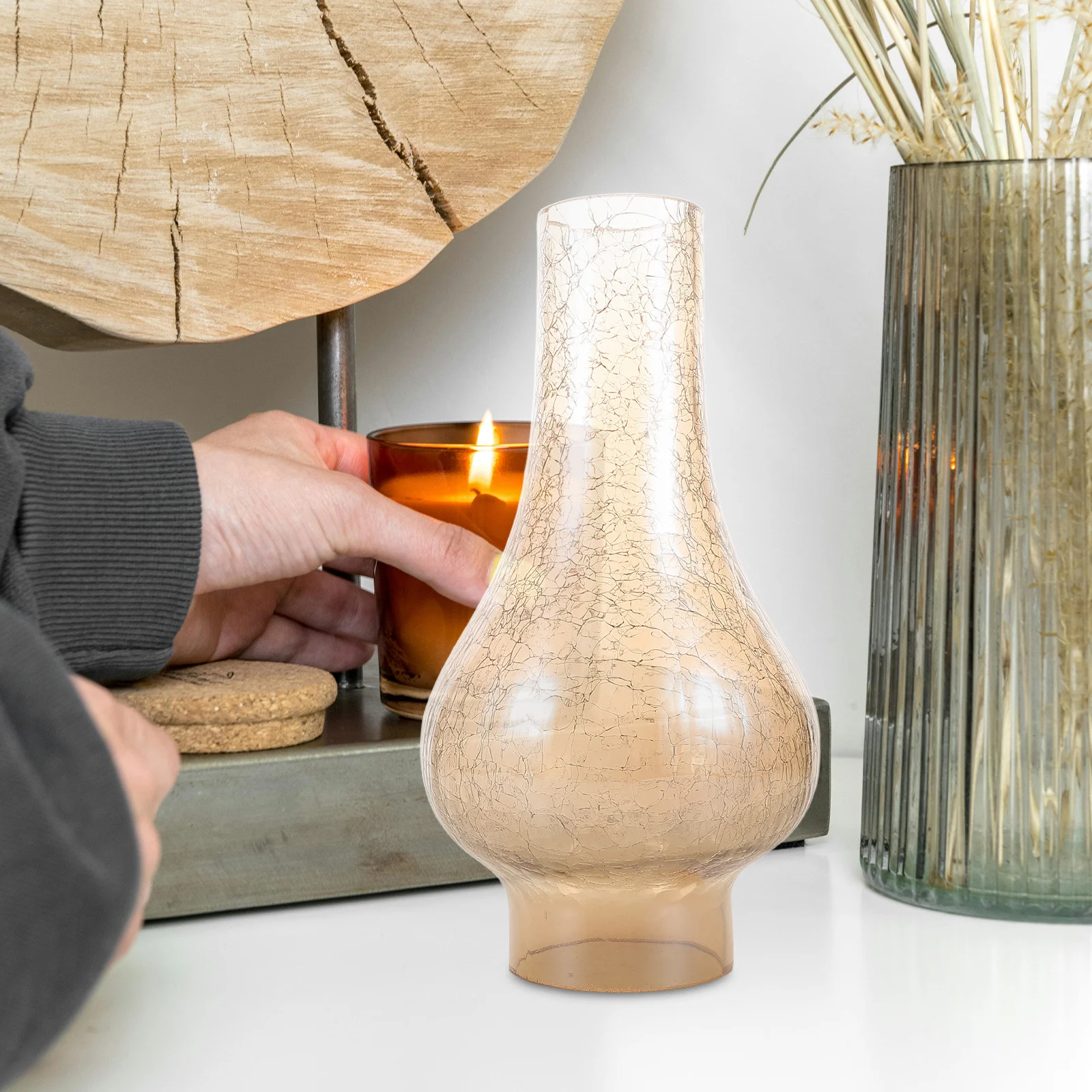 

Retro Glass Lampshade Vintage Style Decorative Light Cover for Living Room Bedroom Dining Room Rustic Lamp Fixture