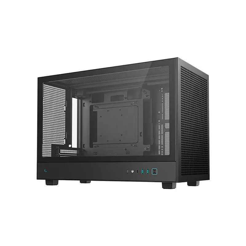 DEEPCOOL CH260 Computer Case M-ATX Back Plug Motherboard Supports 360Water Cooling ATX Power Supply Type-C Interface Desktop