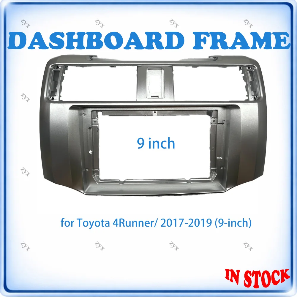 

Car Radio Fascia Frame For Toyota 4Runner 2017-2019 9 inch Stereo Panel With Canbus Decoder & Wiring Harness