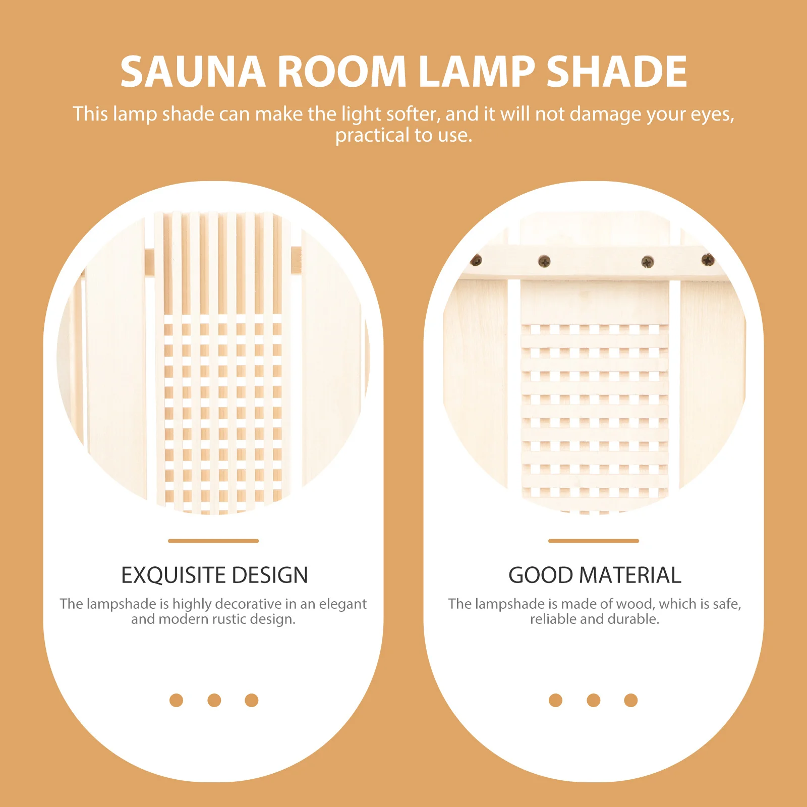 Lamp Shade Explosion-proof Lampshade Sauna Protector Light Cover Wood Steam Room - Image 4