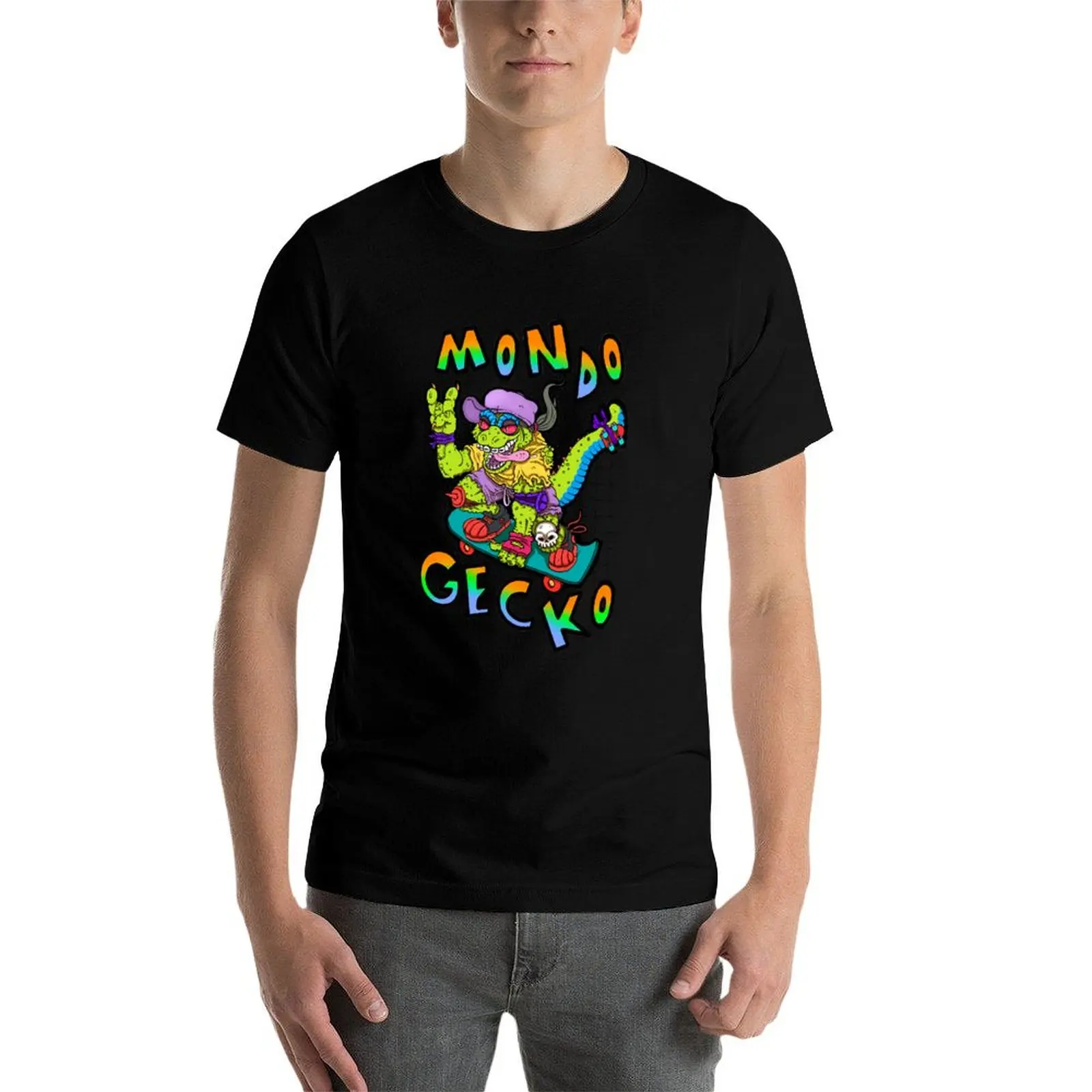 Mondo Gecko T-Shirt street wear graphic tee shirt vintage shirts graphic t shirt for men image 3