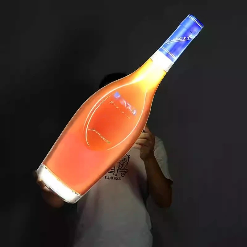 Sinal luminoso de garrafa de vinho, vinho estrangeiro, Martell, Spade A champanhe, contar a caixa de luz decorativa, sinal de mão