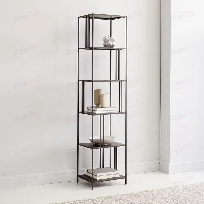 for  Modern Metal Bookshelf Adjustable Height Easy Install Multifunctional Storage Rack  Home Office Living Room Apartment