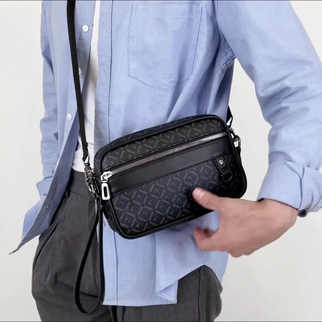 

New Men's Crossbody Bag Youth Large Capaci Lightweight High Quali Wrist Bag Multi-Function Mobile Phone Coin Purse