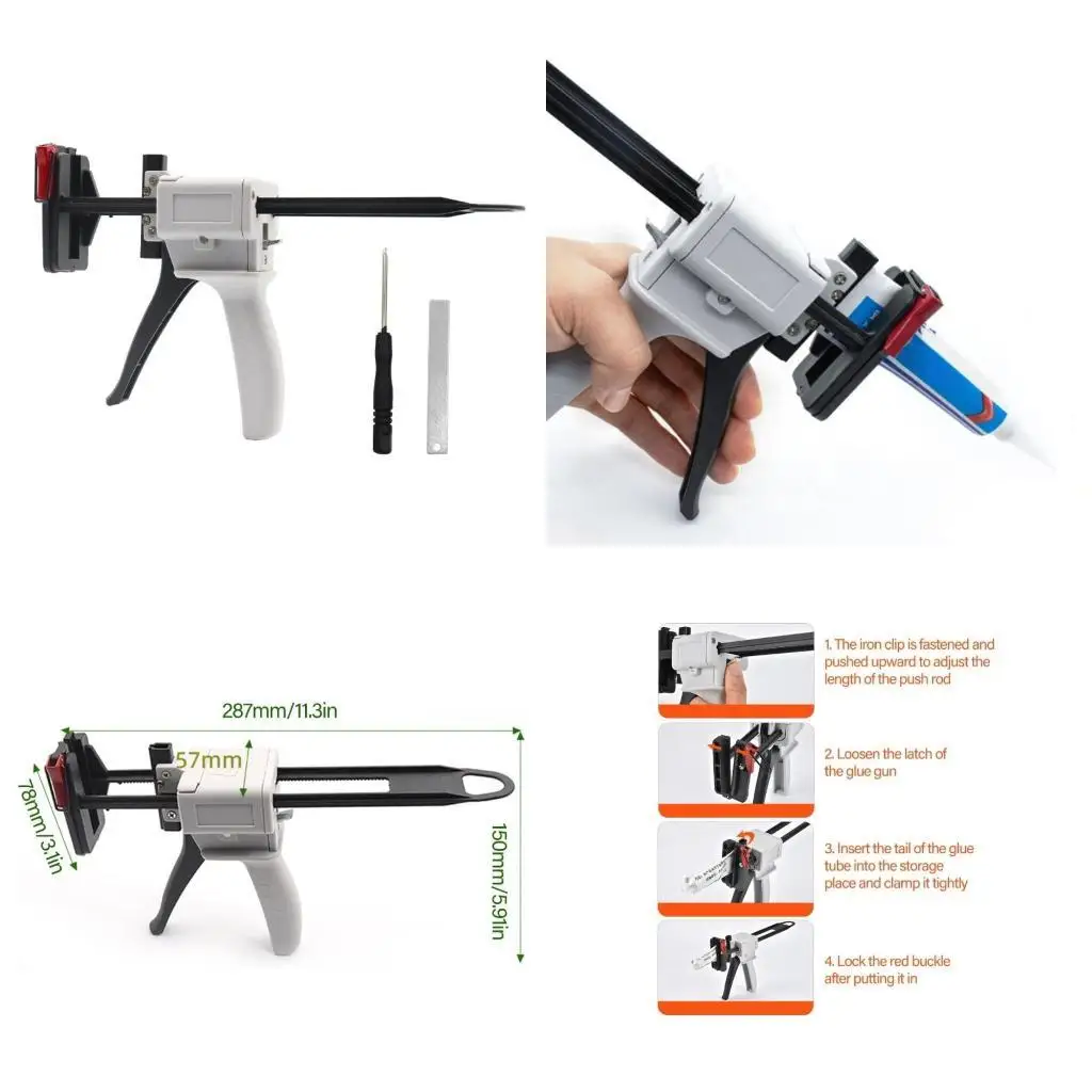 

652F Portable Silicone Glues Guns Toothpaste Tubes Squeezing Machine Extruder Tool for Household Repairs and DIY Projects