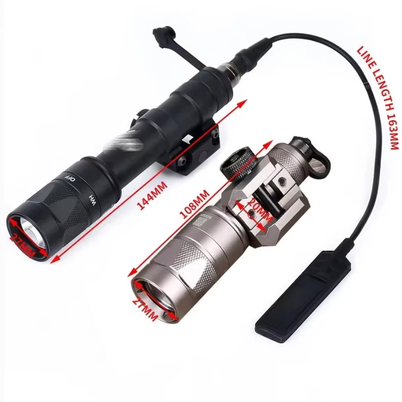 Surefir M300V M600V Tactical Flashlight Adjustable Mode Light Constant Strobe Metal Hunting Outdoor Airsoft accessory Fit 20MM