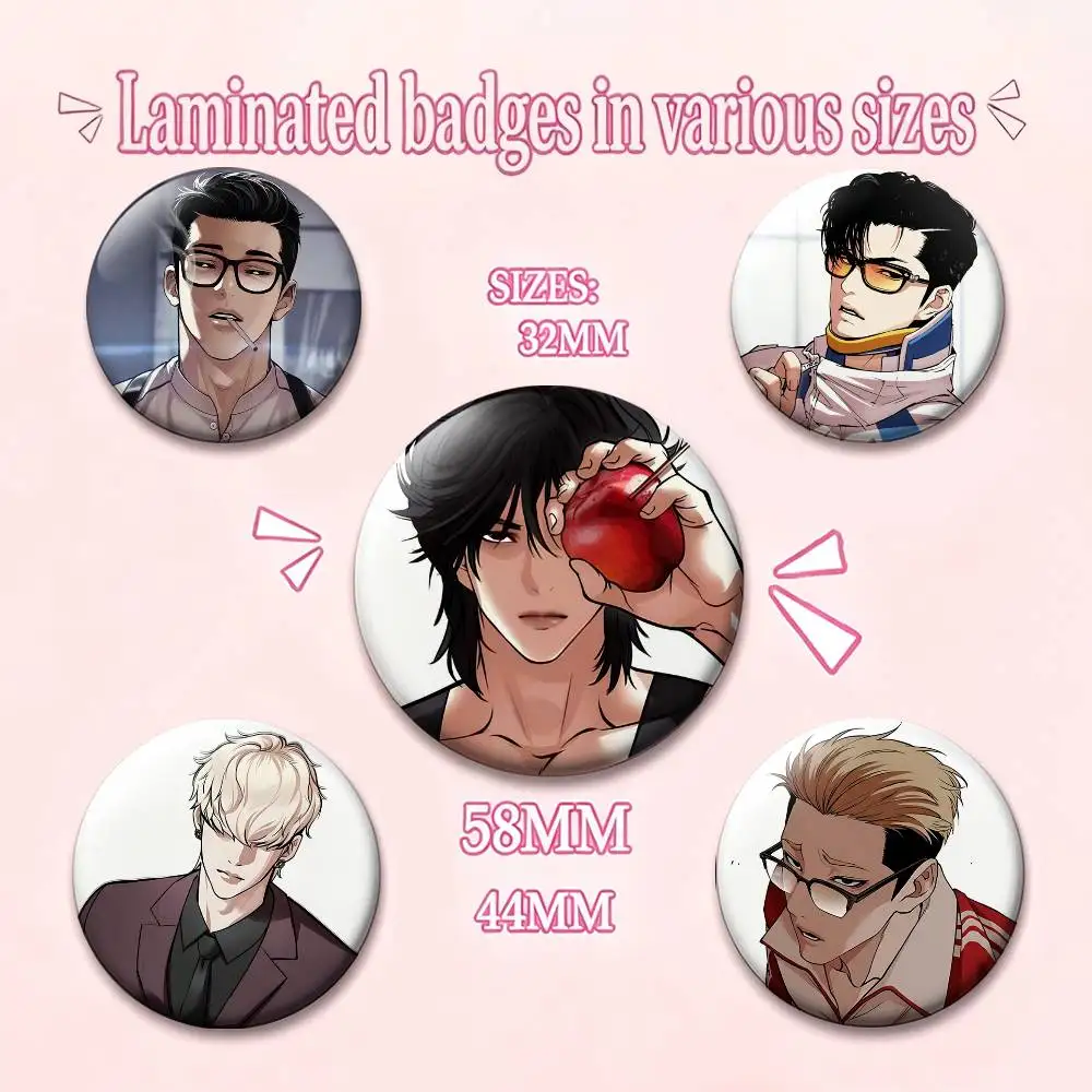 ANIME L-Lookism Manhwa Laser Badge Applicable For Backpack Clothes Hats Decor Creative Accessories