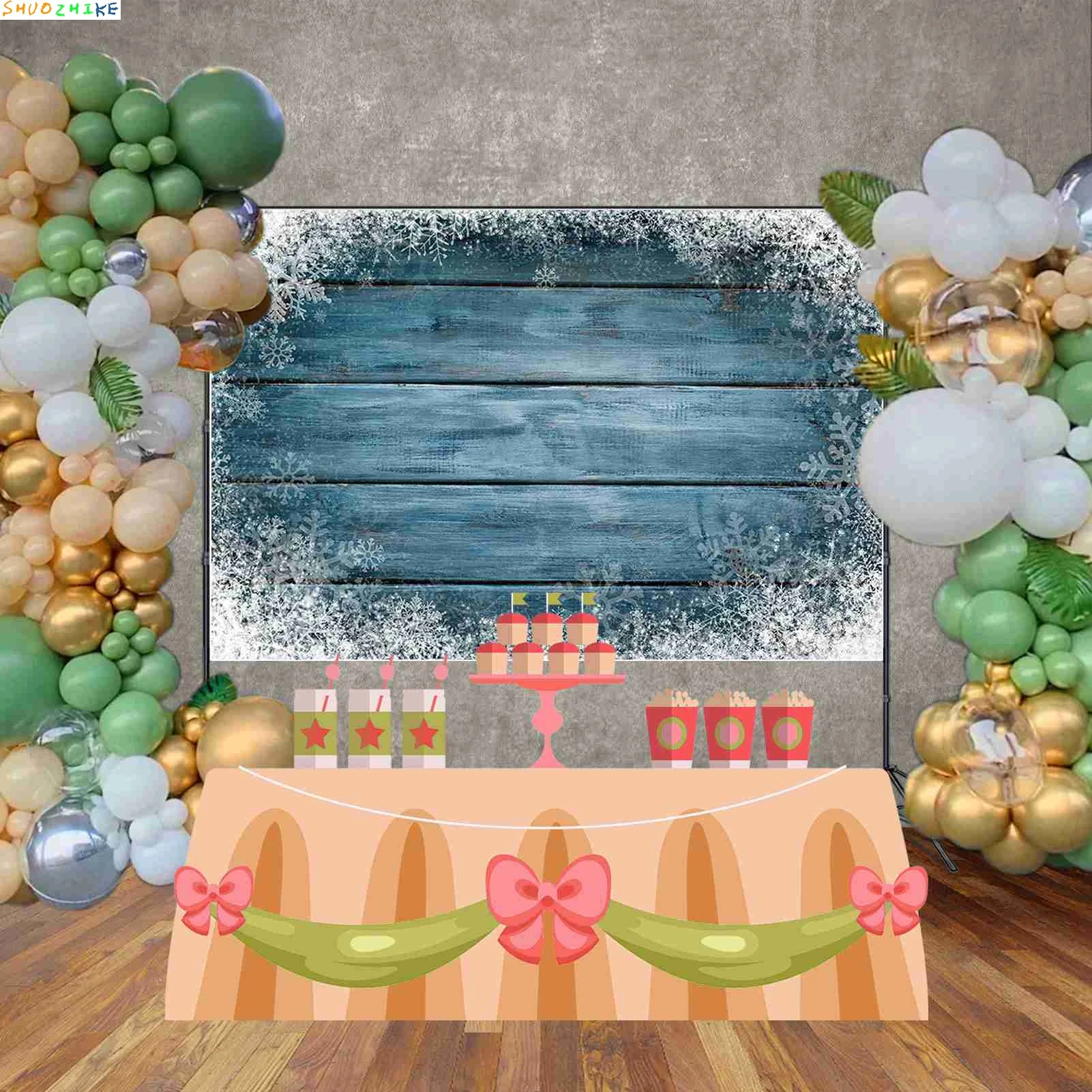 خلفية التصوير الخشبي موضوع المنتج مواد التصوير الخلفيات الخشبية لوحات ندفة الثلج صور اطلاق النار الجدار