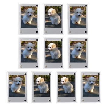 New 1-10 Pack 3 Inch Acrylic Magnetic 2 Sided Photo Frame For Fujifilm Instax Mini 11 12 7s 25 50s Mini Film Photo Paper Frame