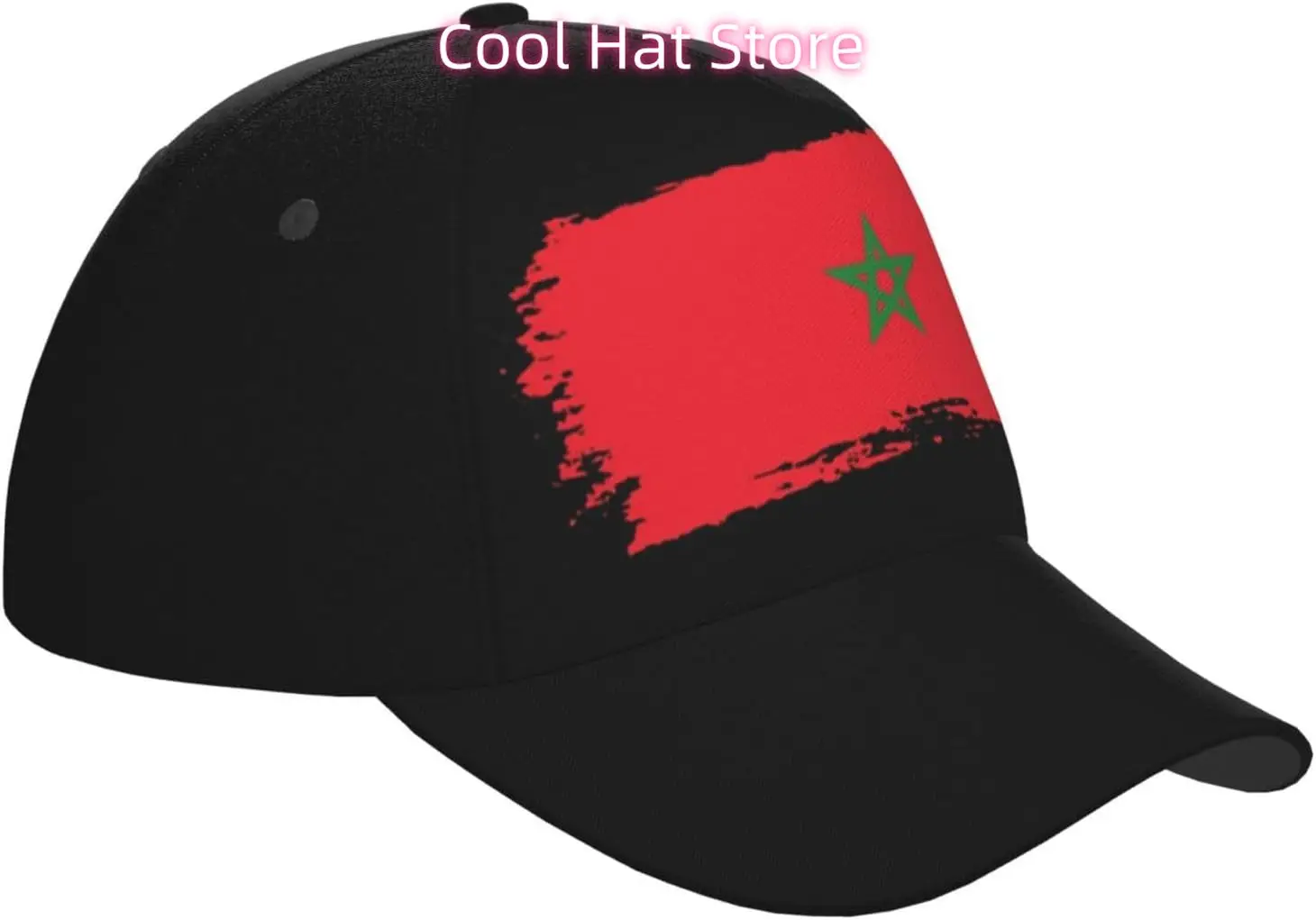 모로코 국기 모자 남자 여자 조정 가능한 모로코 야구 모자 여름 야외 모로코 국기 야구 모자