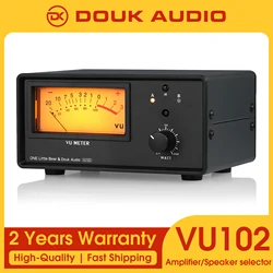 Douk Audio VU102 Amplifier Selector 2 Zone Speaker Switcher Box with VU Meter Audio Splitter w/Remote Control