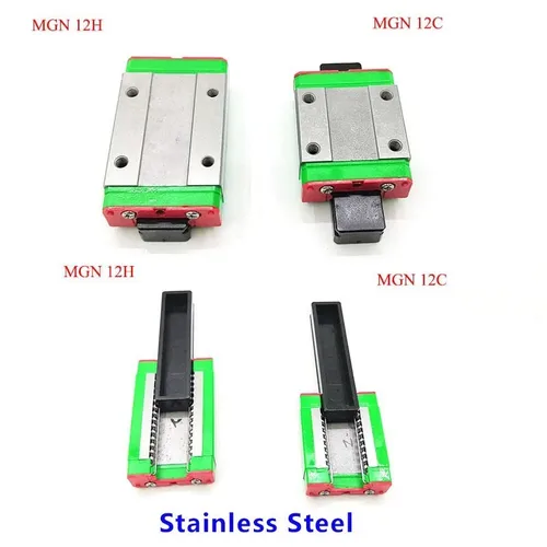 Imagen 2 del producto Guía lineal de 12mm, carril MGN12 100 150 200 250 300 350 400 450 500 550 600 700 800 1000 mm + bloque MGN12H o MGN12C, impresora 3d CNC