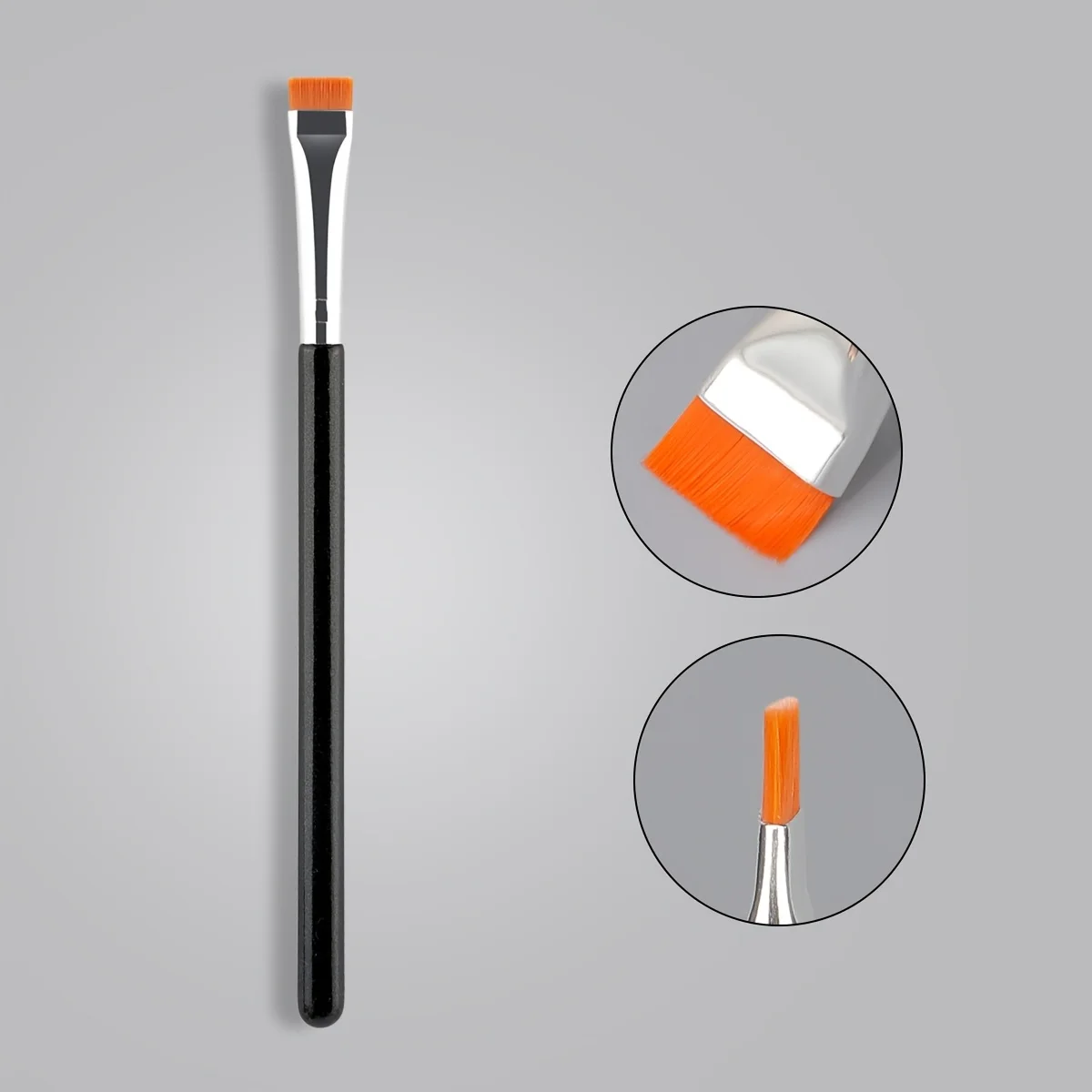 Neuer Einzel-Flachkopf-Eyeliner-Pinsel, Augenbrauenpinsel, Augen-Make-up-Pinsel, grenzüberschreitendes Sichel-Augenlid-Schönheitswerkzeug