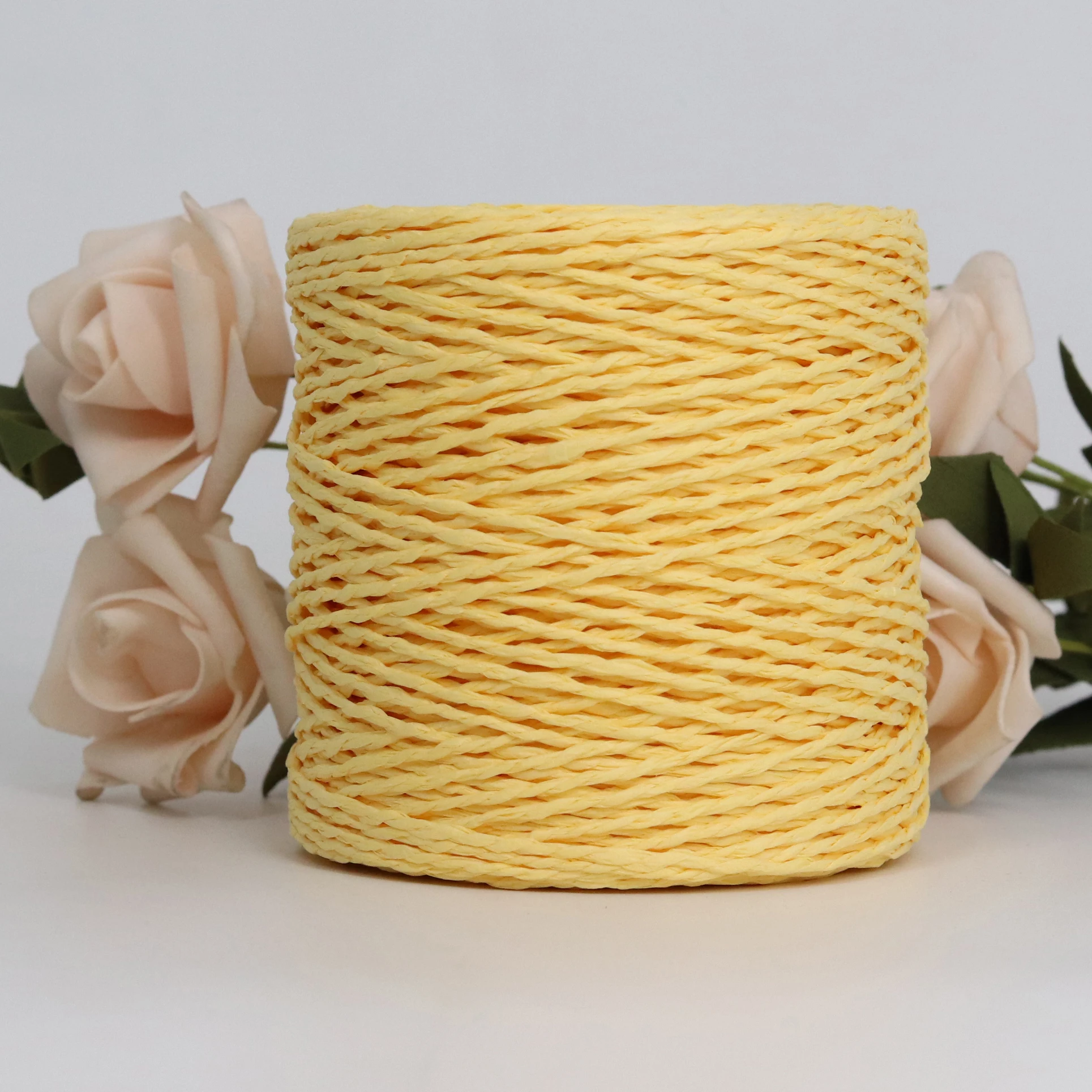100g/Ball Raffia Yarn Kintting Paper Straw Yarn for Crocheting Hat Fancy Yarn Flower Packing Summer Fashion Handmade Material