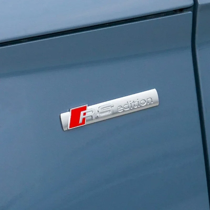 ثلاثية الأبعاد شعار معدني RS طبعة شعار سيارة شارة ملصق لأودي A3 A5 A4L A6L A7 A8L Q3 Q5 Q7 SLINE RS الديكور ملصق مائي
