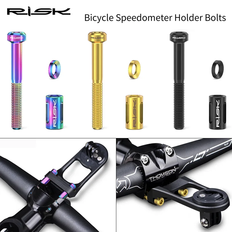 

RISK m5x40 Bike Computer Extension Stand Fixing screws titanium bicycle bolts For Standing Extension Stand Bracket Light Clip