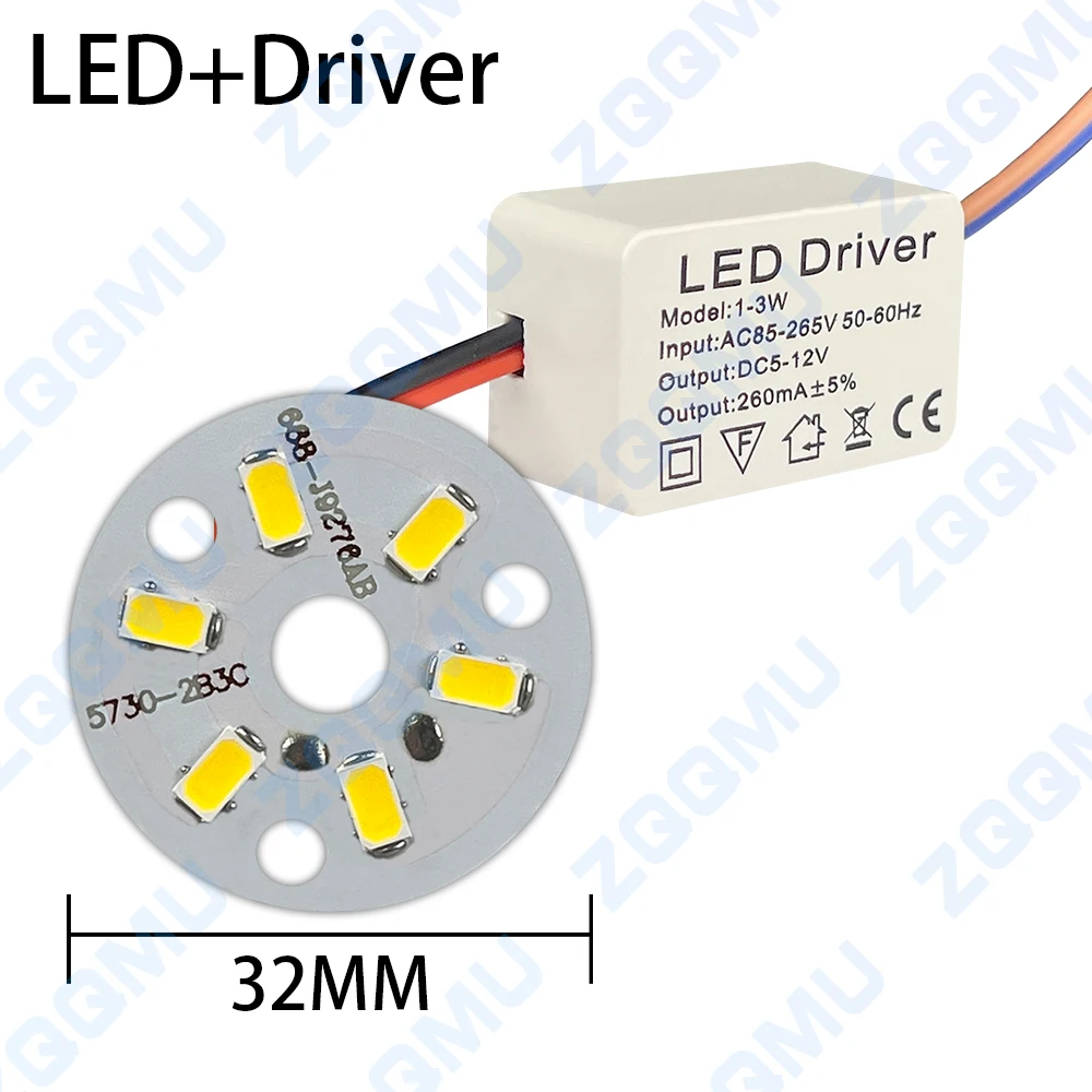 3W High Brightness LED Chip SMD5730 AC85 265V Warm White Neutral White 32 40MM For DIY Bulb Downlight Home Lighting Lamp Module
