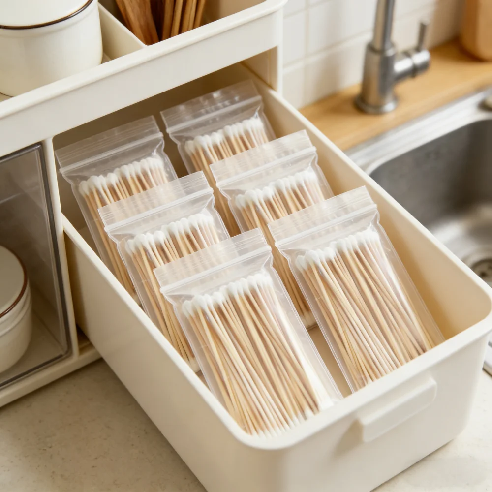 

Ватные палочки длиной 15 см с двойными круглыми наконечниками, прочные бамбуковые палочки, мягкий и впитывающий хлопок для татуировок, макияжа, рукоделия, уборки.