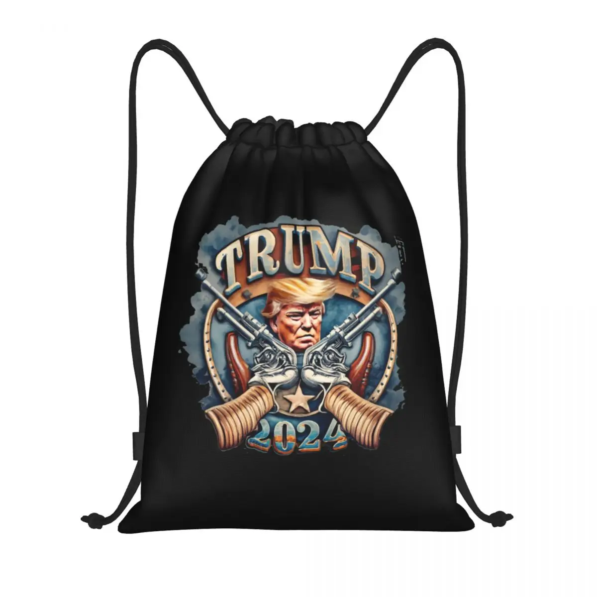 

Custom Trump 2024 MAGA USA Flag Drawstring Backpack Bags Men Women Lightweight Gym Sports Sackpack Sacks for Training