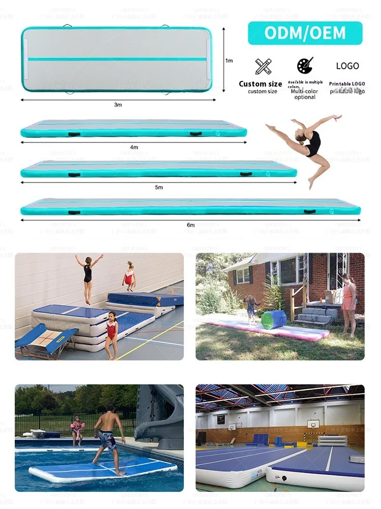 

Custom Cross-Border PVC Sports Training Mat for Gym Boxing Yoga Taekwondo Wire-Drawn Inflatable Gymnastics Mat
