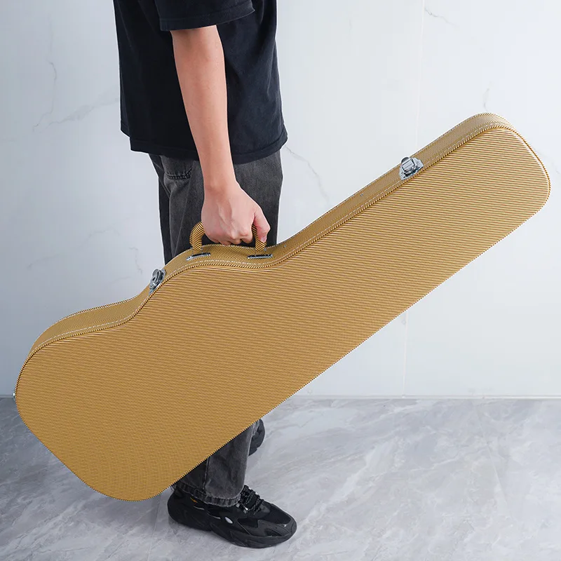 Electric Guitar Case Storage Thickened Leather Guitar Box Handheld Waterproof Guitars Case String Musical Instrument Accessories