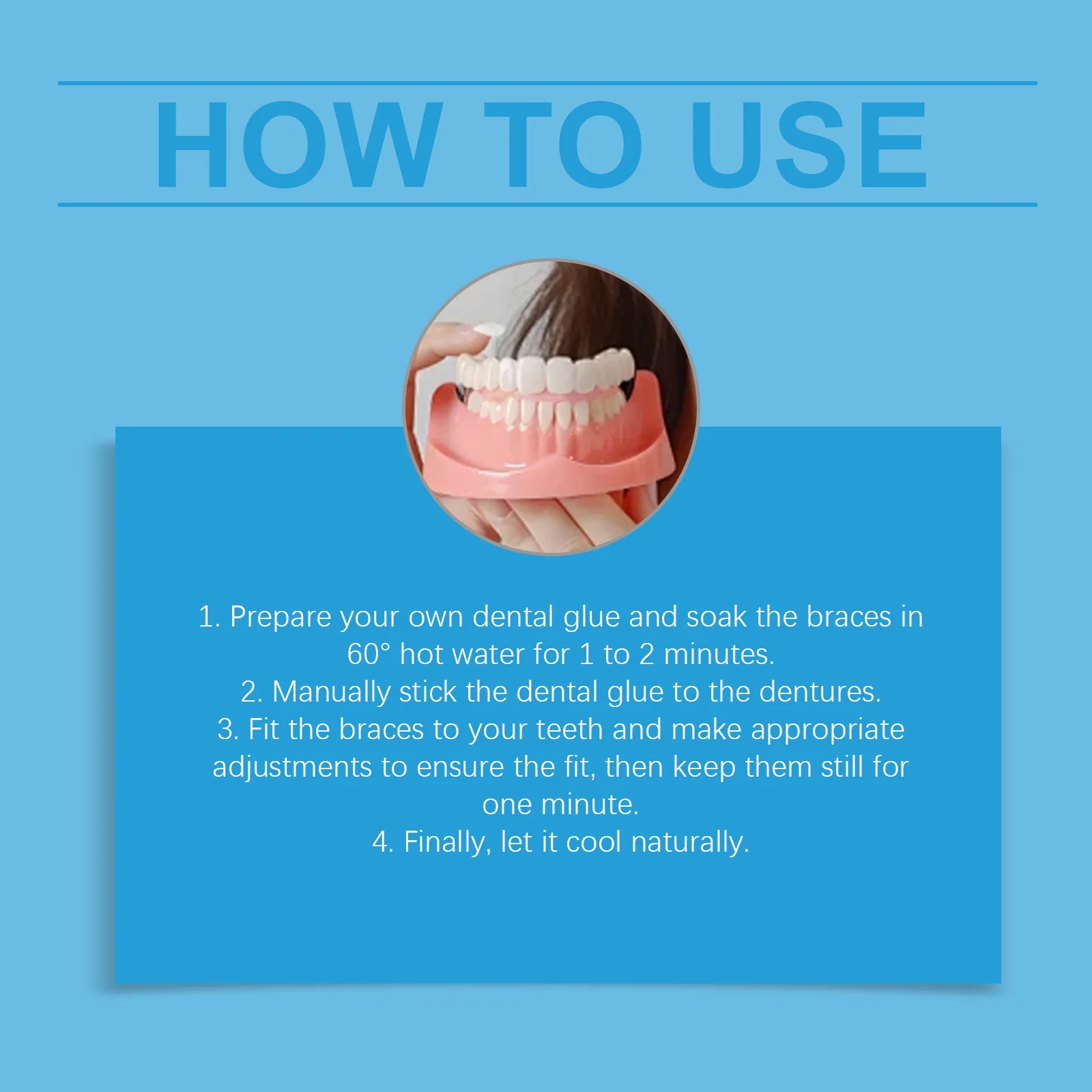 Silicone Denture Set Perfect Fit Mouth Cavity Orthodontic Repair Teeth Upper Lower Snap on Comfortable Relines Soft Dentures Kit