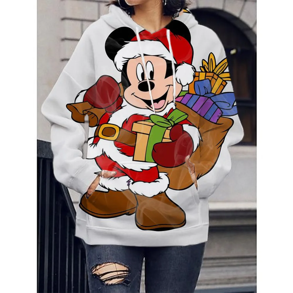 Hoodie Fashion Disney Mickey Mouse Printed Women\'s Casual Hoodie Long Sleeve Hoodie Christmas Sports Shirt Youth Hoodie