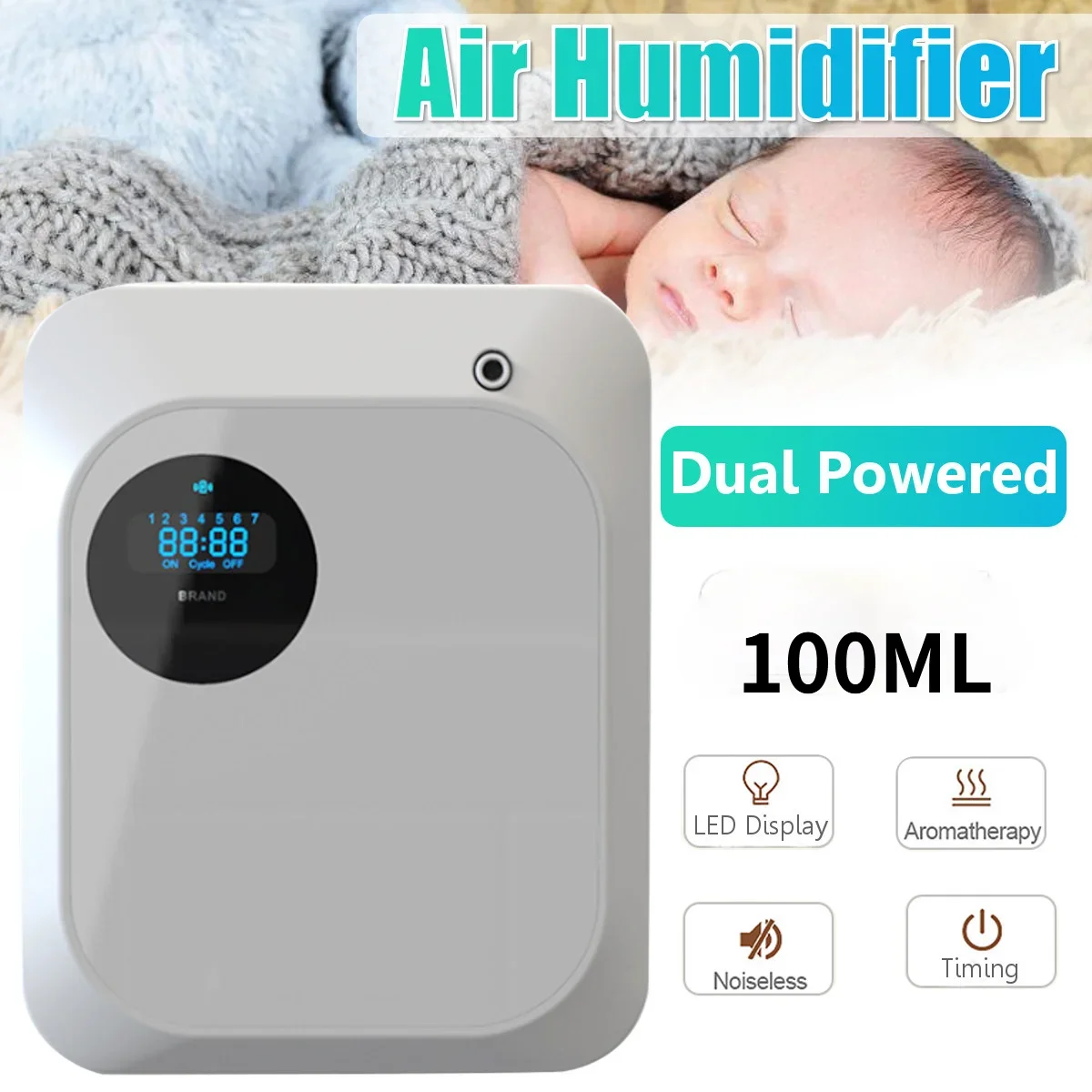 Battery Powered Wall Mounted Aroma Diffuser Professional Fragrance Essential Oil Scent Air Machine for Home Office Hotel