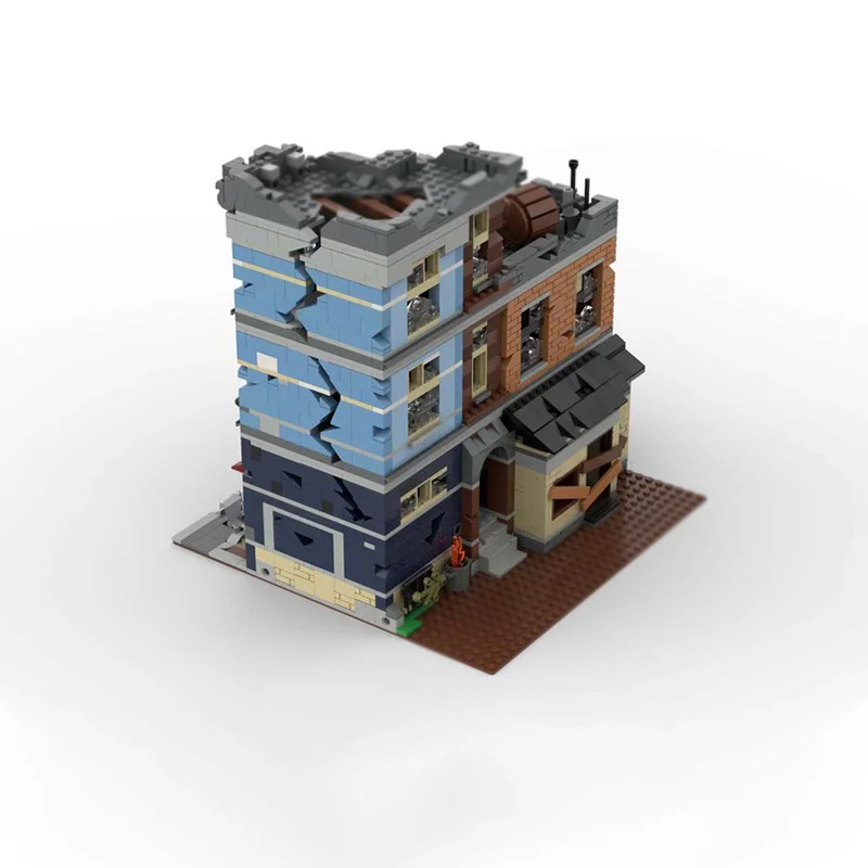 City Street View Model MOC Building Bricks Pool Room And Office Modular Technology Gifts Holiday Assemble Children Toys Suit