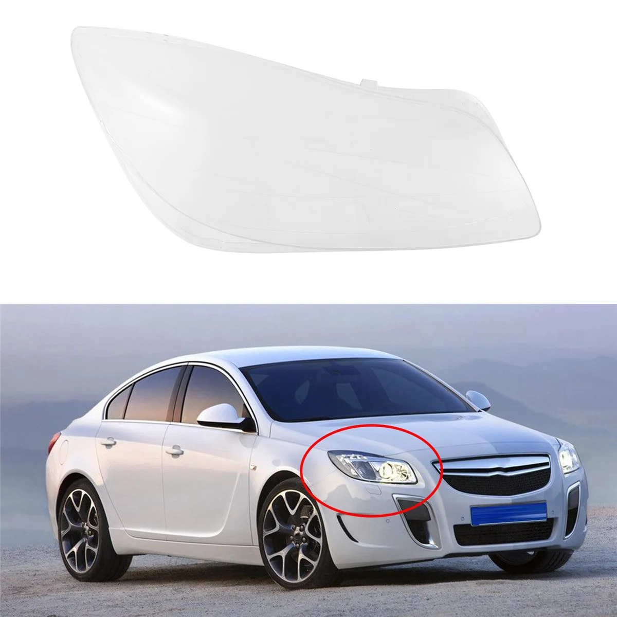 Car Right Transparent Head Light Lamp Cover Lampshade Lamp Shade Front Headlight Cover Lens for Opel Insignia 2009-2011