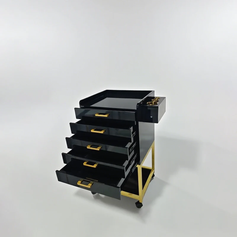 

Factory Supply Simple Trolley Beauty Salon Dedicated Three-layer Light Luxury Manicure Storage Mobile Tool Cart Rack