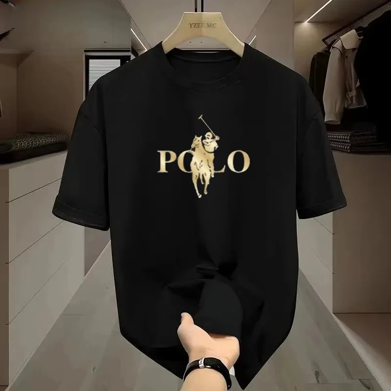 2026 Summer New Luxury American Spring/Summer Printed Equestrian Commuting Comfortable Sportswear Men's and Women's T-shirts