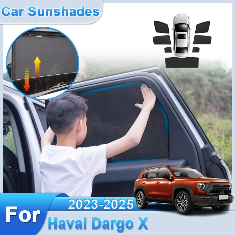 

Для Haval Big Dog MK2 Аксессуары Dargo X 2023-2025 Сетчатый магнитный солнцезащитный козырек Солнцезащитный козырек для оконной шторы Запчасти для защиты от УФ-лучей