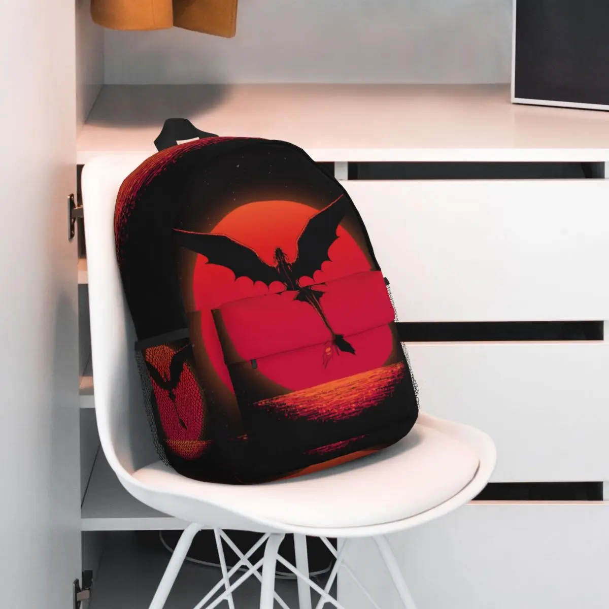 Mochila ligera con estampado de Dragon House, bolso escolar con patrón de moda, 15 pulgadas, nuevo