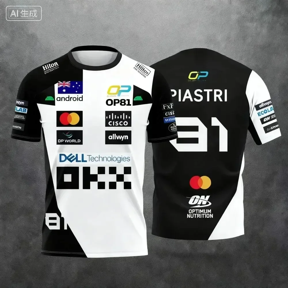 Lando Norris Nummer 4 Neues Rennstil-Trikot Extremsport-Rennbekleidung Atmungsaktive Schnelltrocknende Sportbekleidung T-Shirt Radsport-Oberteil – Detail 10