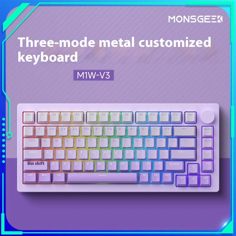 

Monsgeek M1w V3 Mechanical Keyboard Three Mode Hot Swap Gaming Keyboard Gasket Rgb Wireless Keyboard Pc Gamer Accessories Gift