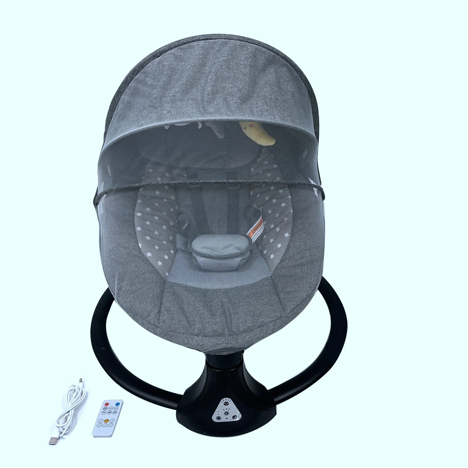 

Electric Baby Rocking Chair 5 Speed 3 Timing 12 Light Music with for Home Indoor Outdoor Electric Rocking Chair
