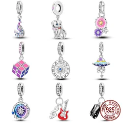 Charms Fit Pandora Original Bracelet 925 Sterling Silver Rubik's Cube Beads Devil's Eyes DIY Jewelry for Lover